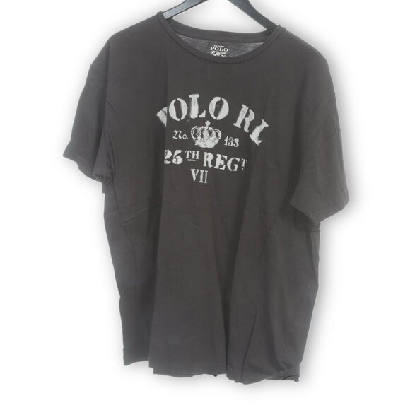 Vintage Ralph Lauren Dark Grey T-shirt Polo 25th Reg VII Men's Size Large - Picture 1 of 5